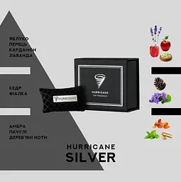 Ароматизатор автомобільний арома саші Hurricane Black Silver Premium ручної роботи - мініатюра 4