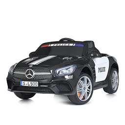 Дитячий електромобіль Mercedes SL500 Police із музикою чорний (M 4866EBLR-2-1)