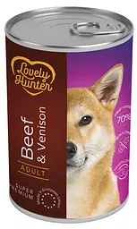 Вологий корм для дорослих собак з телятиною та олениною Lovely Hunter Adult with Beef and Venison 400 г