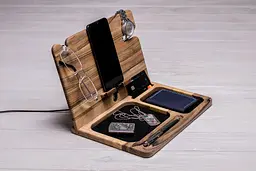 Підставка з дерева для мобільного телефону ecoWalnut 300x223x201 мм - мініатюра 2