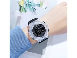Чоловічий наручний годинник 2110WT White Skmei acs0030269 - мініатюра 5