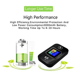 Портативний 4G/5G LTE роутер Pix-Link Mobile Router PH314-E кишеньковий Wi-Fi модем із LCD дисплеєм Black (19180) - мініатюра 3