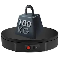 Поворотний стіл для предметної фотозйомки предметів до 100 кг Nectronix 30B, діаметром 30 см, чорний (101219) - мініатюра 2