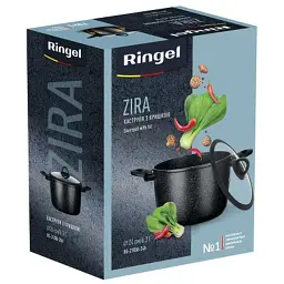 Каструля Ringel Zira з кришкою висока 6.3 л (RG-21006-24h) - мініатюра 6