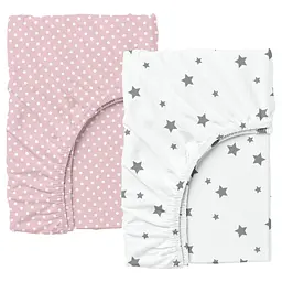 Набір простирадло на резинці 140х200 ROSE DOTS / GREY STARS COSAS (4822052087114)