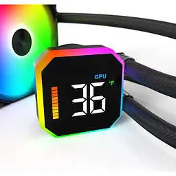 Система водяного охолодження MONTECH HyperFlow Digital 360 Black [151310] - мініатюра 5