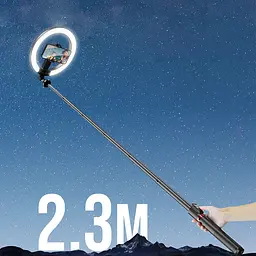 Кільцева LED-лампа для селфі Usams US-ZB323 10-inch Fill Light 1200mAh Black - мініатюра 4