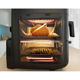 Аерофритюрниця подвійна Midea MAD1100DADK 2 зони приготування 10 програм управління з телефону - мініатюра 8