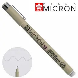 Лінер Sakura PIGMA MICRON (10), 0,6 мм сірий світлий