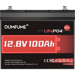Акумулятор Dumfume LiFePO4 12V (12.8V/100Ah/1280Wh) (Dumfume-12,8V/100Ah-MINI) [164635] - мініатюра 3