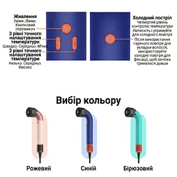 Фен MLT HD18 Supersonic R Ceramic Vinca Rose 5 насадок
- мініатюра 8