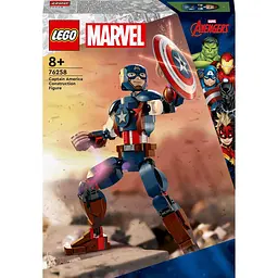 Конструктор LEGO Marvel Фигурка Капитана Америка для сборки, 310 деталей (76258)