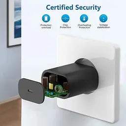 Зарядний пристрій і штекер Samsung USB Type C, 25 Вт PD3.0&PPS Настінний зарядний пристрій із 3.3-футовим адаптером - мініатюра 3