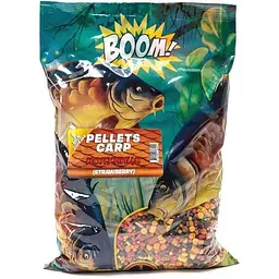 Принада в гранулах Pellets BOOM Полуниця 4-22мм 1кг Спод Мікс