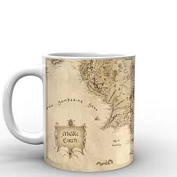 Кухоль GeekLand The Lord of the Rings карта середзем'я LR.02.010 330 мл білий - мініатюра 2