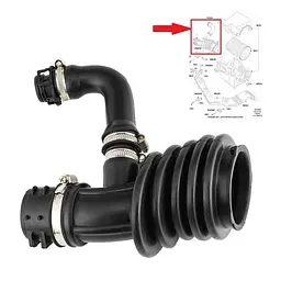 Патрубок повітряного фільтра FORD C-MAX, Focus, VOLVO C30, S40, V50 OEM 1673571 - мініатюра 6