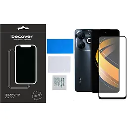 Захисне скло BeCover для Infinix Smart 8 (X6525) Black (710482) - мініатюра 2