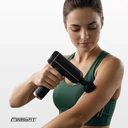 Масажний пістолет EasyFit Іmpact (портативний вібромасажер для тіла з 4 насадками) - мініатюра 2