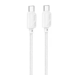 Дата кабель Hoco X113 Beneficio Type-C to Type-C 60W (1m) White