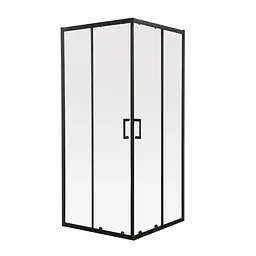 Душова кабіна без піддону Mixxus Premium Diverse SC02-90x90x195-TR Black прозоре скло 5 мм MI6862, Чорний матовий, Універсальна, прозорий