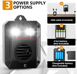Автомобільний ультразвуковий відлякувач гризунів із LED-підсвічуванням - мініатюра 2