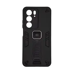Чехол для Realme C75 4G/C75x 4G, Proover, черный, с подставкой и магнитом, противоударный, ударопрочный, бронированный, панель-накладка, защита всего корпуса, термополиуретан (TPU) + поликарбонат (PC), ArmorStandart (ARM85761)