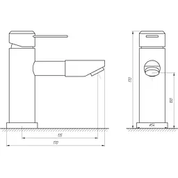 Змішувач для умивальника Globus Lux WIEN SBT2-101N - мініатюра 5