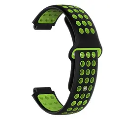Спортивний ремінець з перфорацією Primo для годинника Garmin Forerunner/Approach Black Green - мініатюра 2