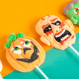 Блок маршмеллоу на паличці Monsterland Halloween Lollipops Fruity Marshmallows 24 шт х 35 г - мініатюра 3