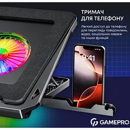 Охолоджувальна підставка для ноутбука до 17.3 дюймів GamePro GPCP-910 2xfans - мініатюра 5