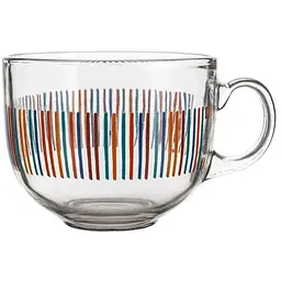 Чашка LUCCA MALAGA Stripes Banquet 435 мл.,скло