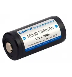 Акумулятор із захистом Keeppower DLG 16340 700mAh 3,7 V Li-ion - мініатюра 2
