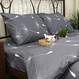 Наволочка Руно Fly Grey, бязь набивна, 70х70 см, комбінований (38.114Б_Fly grey) - мініатюра 2
