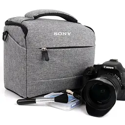 Сумка для фотоапарата Sony α протиударний чохол Sony Alpha Сірий із чорним (IBF064SB1) - мініатюра 2