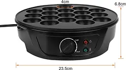 Електрична такоячниця RAF Takoyaki Maker для приготування пончиків, кейк-попсів і м'ясних кульок (18 комірок) антипригарна - мініатюра 3