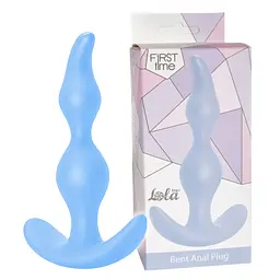 Анальна пробка Lola Games Bent Anal Plug 13 см (блакитний) - мініатюра 3