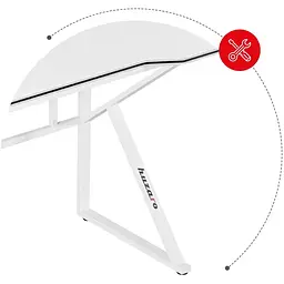 Комп'ютерний стіл Huzaro Hero 1.6 White - мініатюра 7