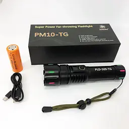 Ручний ліхтар PLD-509-TG zoom + LCD Type-C + Power Bank 1х26650 (5 режимів) - мініатюра 3