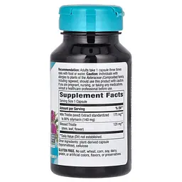 Екстракт насіння розторопші Nature's Way Milk Thistle, 60 вегакапсул для підтримки печінки - мініатюра 2