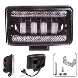 Додаткова LED Фара Лінзована 170x110x80 мм з ДХО 50W 6000К 9-36V (LP-7717) - мініатюра 4
