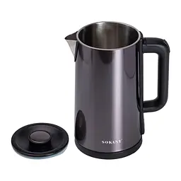 Електрочайник SOKANY SK-09018 дисковий 3 л, шоколад Sokany SK-09018G - мініатюра 2