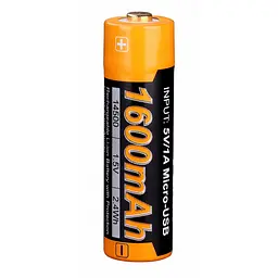 Акумулятор 14500 Fenix 1600 mAh Li-ion зарядка micro usb (ARB-L14-1600U) - мініатюра 2