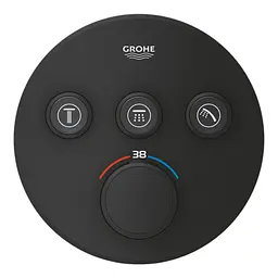 Термостат для вбудовуваного монтажу на 3 виходи Grohe Grohtherm SmartControl 29508KF0, Чорний матовий - мініатюра 3