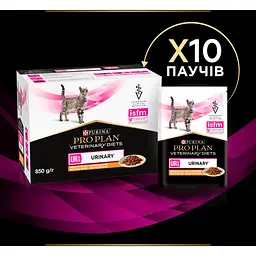 Набір: вологий корм для котів Purina Pro Plan Veterinary Diets UR ST/OX Urinary з куркою 850 г (10 шт. x 85 г) (12308818) - мініатюра 12