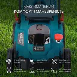 Газонокосарка акумуляторна Konner & Sohnen без АКБ та ЗП KS 43LM-40V - мініатюра 9