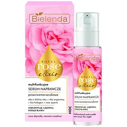Сироватка для обличчя Bielenda Royal Rose Elixir Багатофункціональна проти зморщок нічна 30 мл - мініатюра 2