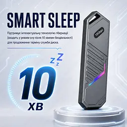 Зовнішня кишеня для SSD M.2 NVMe кишеня M.2 USB-C корпус для SSD M.2 USB 3.2 Gen2 10Gbps перехідник M.2 NVMe на USB - мініатюра 4