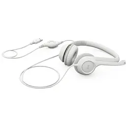 Навушники з мікрофоном Logitech H390 USB White (981-001286) - мініатюра 4