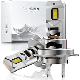 Лампа для фар WAIXINGREN H7, 60 Вт 26000LM 400% ультраяскравість з вентилятором 6500K білий