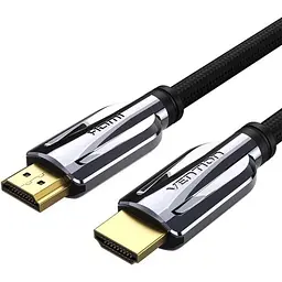 Кабель HDMI M - M, 1.5 м, V2.1, 8K 60Гц обплетення, чорний Vention